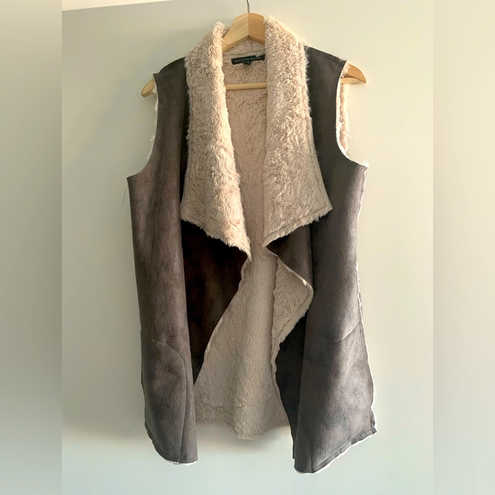 Saks Fifth Ave Faux Fur Vest